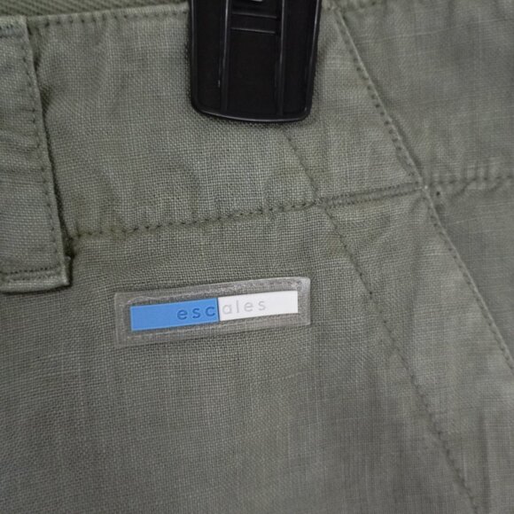 Escales Paris Casual Shorts Mens Olive Green 100% Linen Size 40 EU - Picture 5 of 13